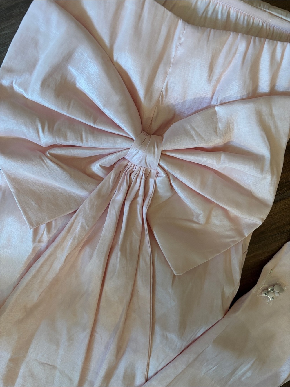 EUC Allison & Kelly Taffeta Light Pink Bow Back Mini Dress - Picture 9 of 9
